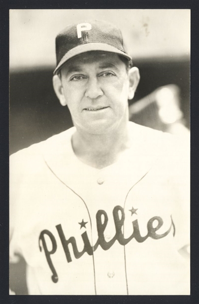 MERV SHEA Real Photo Postcard RPPC 1944 Philadelphia Phillies George Burke 