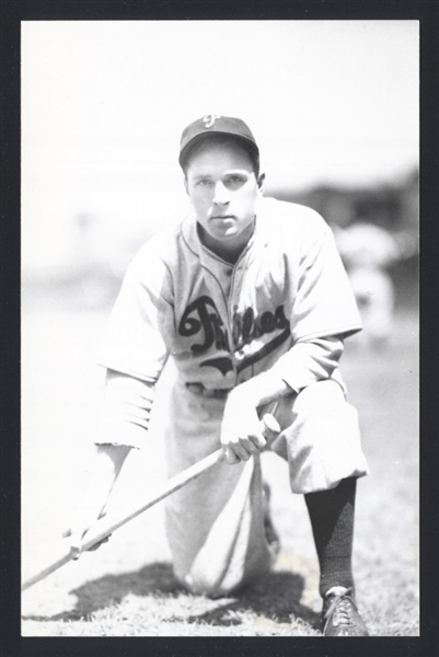 CHUCK SHEERIN Real Photo Postcard RPPC 1936 Philadelphia Phillies George Burke 