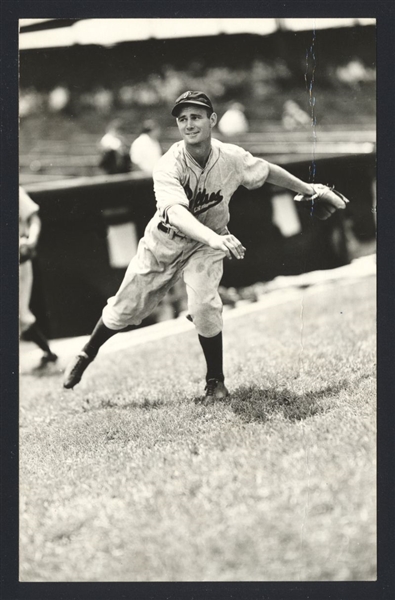 PETE SIVESS Real Photo Postcard RPPC 1936 Philadelphia Phillies George Burke 