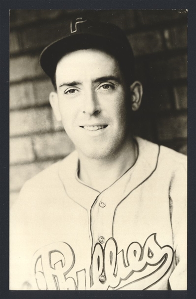 AL J SMITH Real Photo Postcard RPPC 1938 Philadelphia Phillies George Burke 