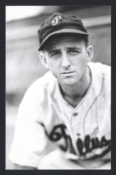 STAN SPERRY Real Photo Postcard RPPC 1936 Philadelphia Phillies George Burke 