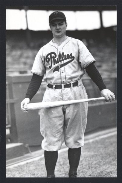 JIMMIE WILSON Real Photo Postcard RPPC 1936 Philadelphia Phillies George Burke 