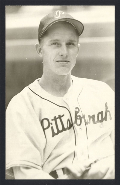 ELMER SINGLETON Real Photo Postcard RPPC 1947 Pittsburgh Pirates George Burke 