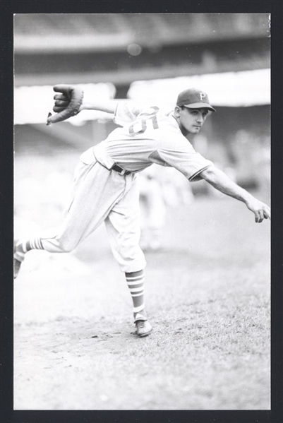 NICK STRINCEVICH Real Photo Postcard RPPC 1941 Pittsburgh Pirates George Burke 