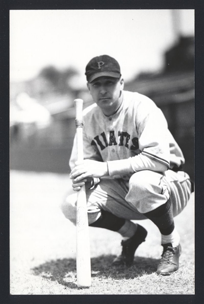 AL TODD Real Photo Postcard RPPC 1936 Pittsburgh Pirates George Burke 