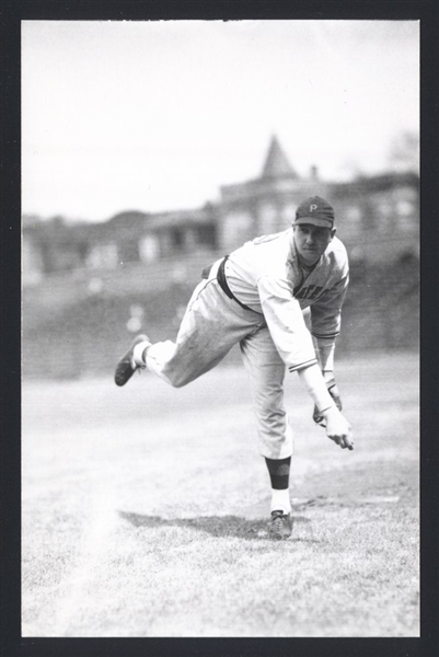 BIG JIM WEAVER Real Photo Postcard RPPC 1936 Pittsburgh Pirates George Burke 