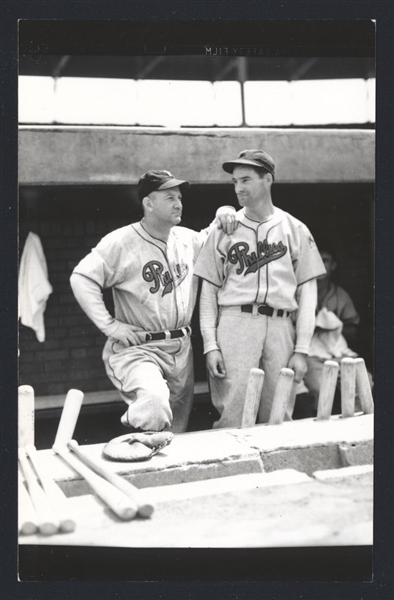 DOC PROTHRO & GUS SUHR Real Photo Postcard RPPC 1939 Pirates George Burke 