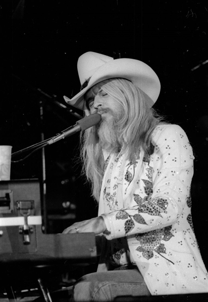 1970s LEON RUSSELL Live On Stage Original 35mm Photo Negative bn