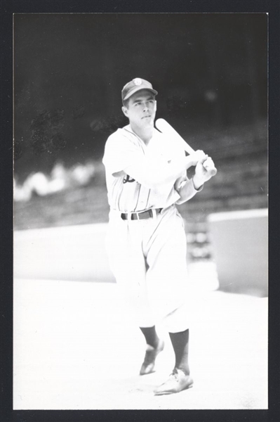 FRANK REIBER Real Photo Postcard RPPC 1934-36 Detroit Tigers George Burke 