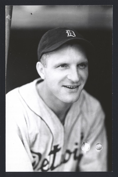 BILLY ROGELL Real Photo Postcard RPPC 1938 Detroit Tigers George Burke 