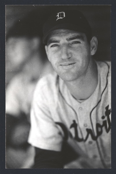 SCHOOLBOY ROWE Real Photo Postcard RPPC 1939-42 Detroit Tigers George Burke 