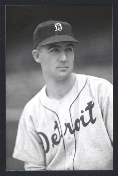 CLAY SMITH Real Photo Postcard RPPC 1940 Detroit Tigers George Burke 