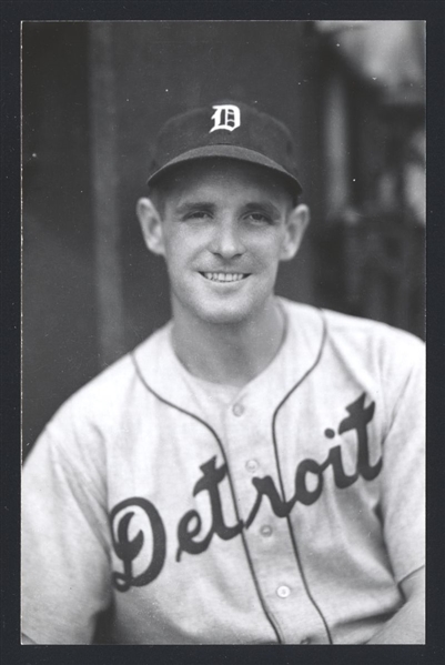 TUCK STAINBACK Real Photo Postcard RPPC 1940-41 Detroit Tigers George Burke 