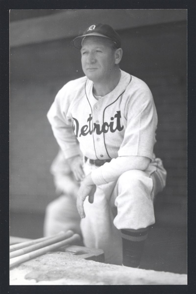 BILL SWEENEY (1928) Real Photo Postcard RPPC 1947-48 Tigers George Burke 