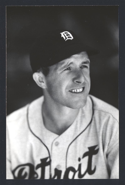 JACK TIGHE Real Photo Postcard RPPC 1940s Detroit Tigers George Burke 