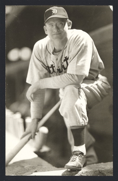 DIZZY TROUT Real Photo Postcard RPPC 1940s Detroit Tigers George Burke 