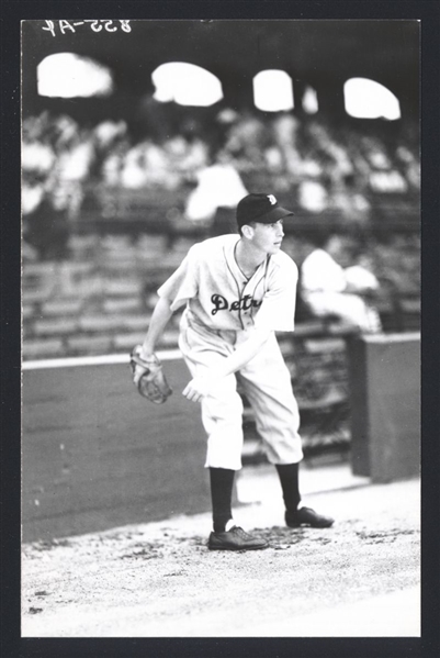 JAKE WADE Real Photo Postcard RPPC 1936 Detroit Tigers George Burke 