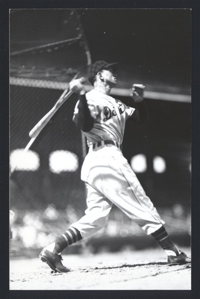 VIC WERTZ Real Photo Postcard RPPC 1947-49 Detroit Tigers George Burke 