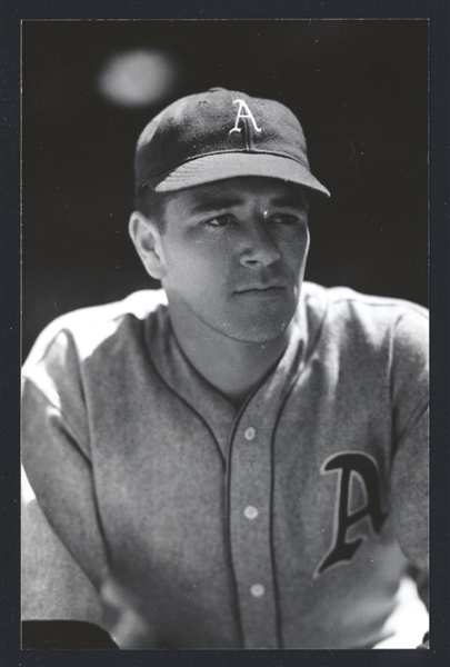 JIM SCHELLE Real Photo Postcard RPPC 1939 Philadelphia Athletics George Burke 