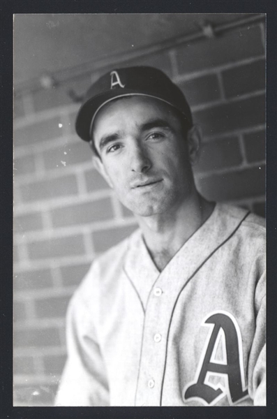 PETE SUDER Real Photo Postcard RPPC 1940s Philadelphia Athletics George Burke 