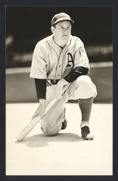 ERIC TIPTON Real Photo Postcard RPPC 1939 Philadelphia Athletics George Burke 