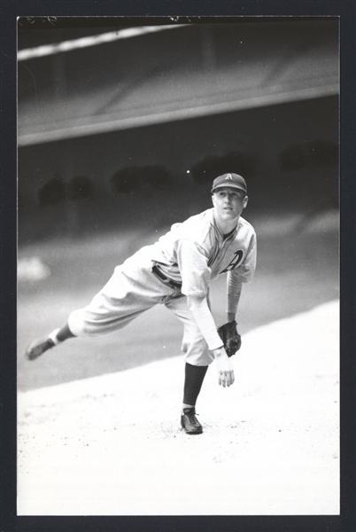 AL WILLIAMS Real Photo Postcard RPPC 1937-38 Athletics George Burke 