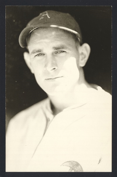 DIB WILLIAMS Real Photo Postcard RPPC 1931-35 Athletics George Burke 