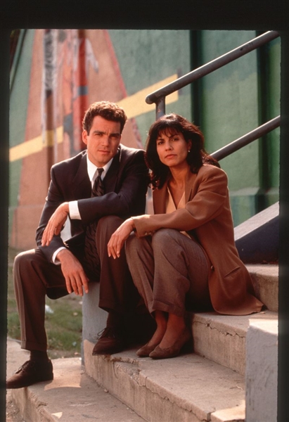 1993 JON TENNEY & RACHEL TICOTIN On CRIME & PUNISHMENT Original 35mm Slide