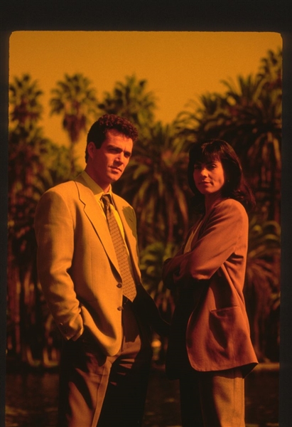 1993 JON TENNEY & RACHEL TICOTIN On CRIME & PUNISHMENT Original 35mm Slide