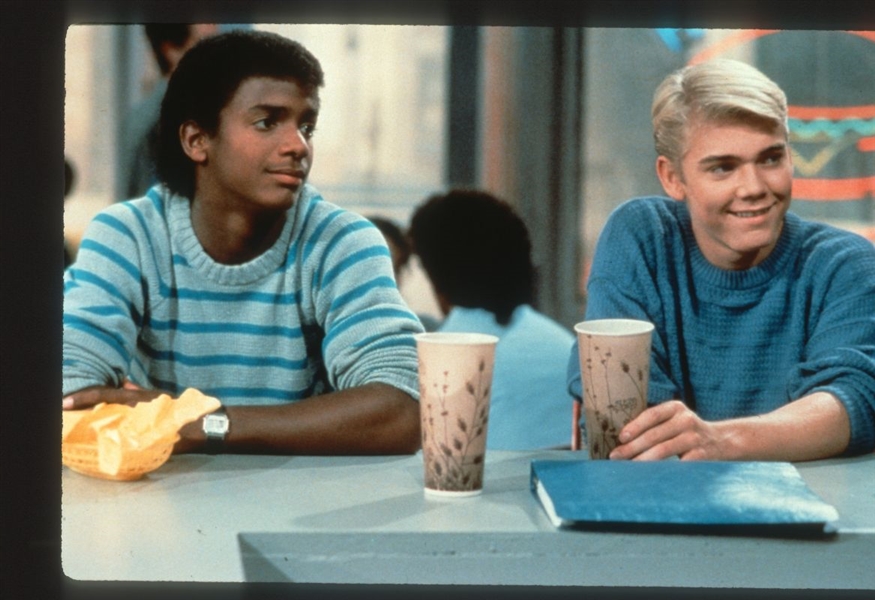 ALFONSO RIBEIRO & RICKY SCHRODER On SILVER SPOONS ca 1980s 35mm Slide