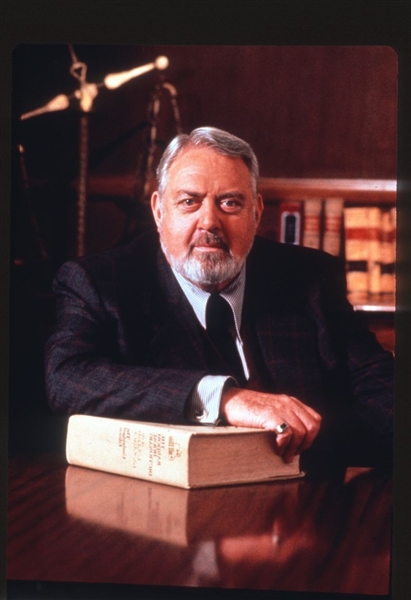 1989 RAYMOND BURR On TRIAL BY JURY Original 35mm Slide Transparency PERRY MASON