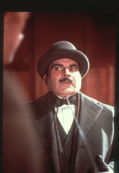 1990 DAVID SUCHET In POIROT: THE MYSTERIOUS AFFAIR AT STYLES Original 35mm Slide