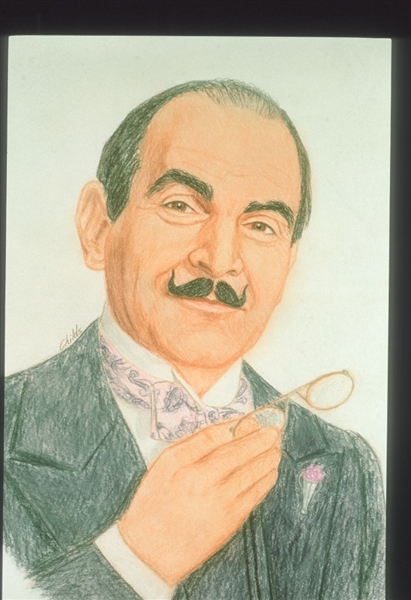 1992 DAVID SUCHET In POIROT Original 35mm Slide Transparency ACTOR