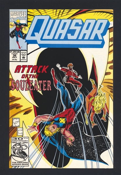 Quasar #36 NM 1992 Marvel vs Souleater Comic Book