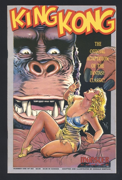 King Kong (Monster) #1 VF 1991 Monster Dave Stevens Cover Comic Book