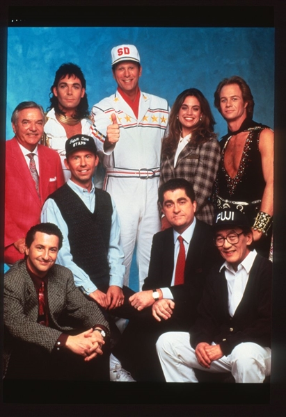 1995 BOB EINSTEIN & Cast of SUPER DAVE'S VEGAS SPECTACULAR Original 35mm Slide