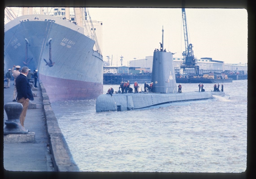 1960s USS ODAX (SS-484) TENCH-CLASS SUBMARINE W/ GUPPY CONVERSION Original Slide