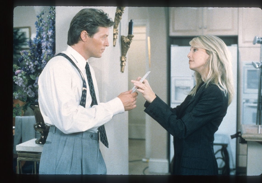 1990s JACK WAGNER & HEATHER LOCKLEAR On MELROSE PLACE Original 35mm Slide