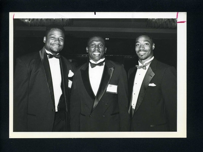 KEITH JACKSON, TIM BROWN & CARL LEE 1989 News/Press Photo Eagles Vikings Raiders