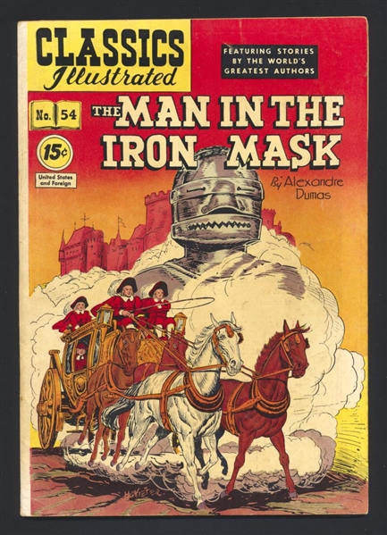 Classics Illustrated #54 VGF 1952 Gilberton HRN93 Man in the Iron Mask