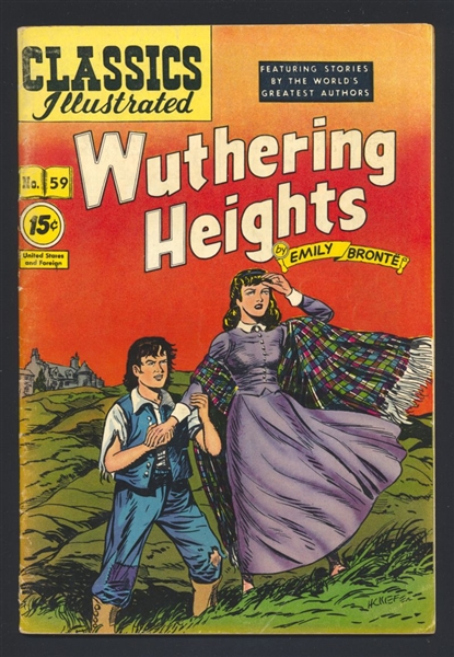 Classics Illustrated #59 FN 1951 Gilberton HRN85 Wuthering Heights Comic Book