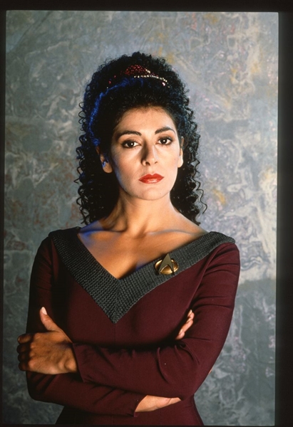 1988 MARINA SIRTIS On STAR TREK: THE NEXT GENERATION Original 35mm Slide