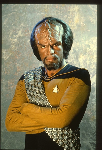 1988 MICHAEL DORN On STAR TREK: THE NEXT GENERATION Original 35mm Slide