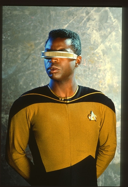 1988 LEVAR BURTON On STAR TREK: THE NEXT GENERATION Original 35mm Slide