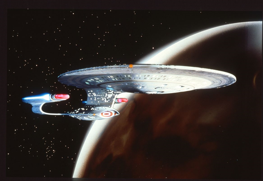 1988 THE ENTERPRISE On STAR TREK: THE NEXT GENERATION Original 35mm Slide