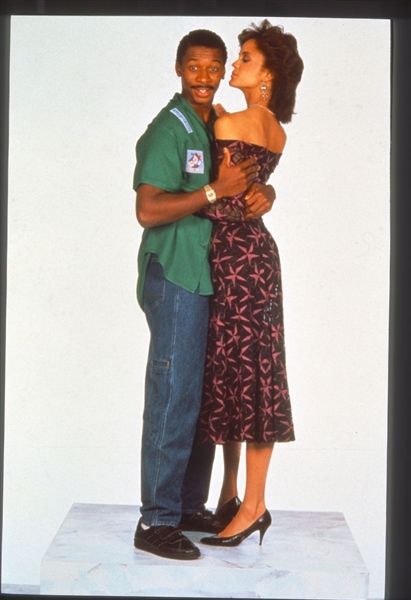 1987 ROBERT TOWNSEND & ANNE-MARIE JOHNSON In HOLLYWOOD SHUFFLE Original Slide