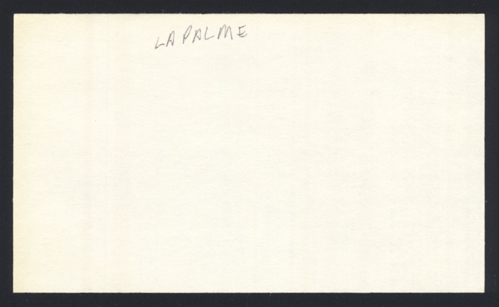 PAUL LAPALME SIGNED 3x5 Index Card (d.2010) Pittsburgh Pirates Cardinals Reds