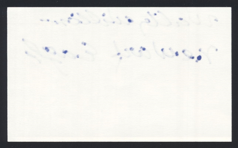 WALTER WILLIAMS SIGNED 3x5 Index Card (d.2014) Negro Leagues 1939 Newark Eagles