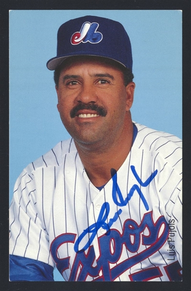 LUIS PUJOLS 1990s Montreal Expos SIGNED Photo 
