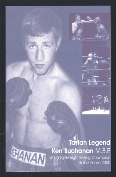 KEN BUCHANAN 1970s  SIGNED Photo Scottish Boxer (d.2023) HOF